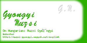 gyongyi muzsi business card